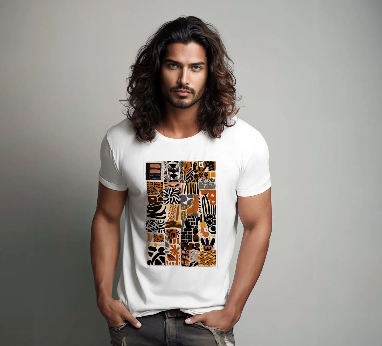 Afri Pattern t-shirt da treechild