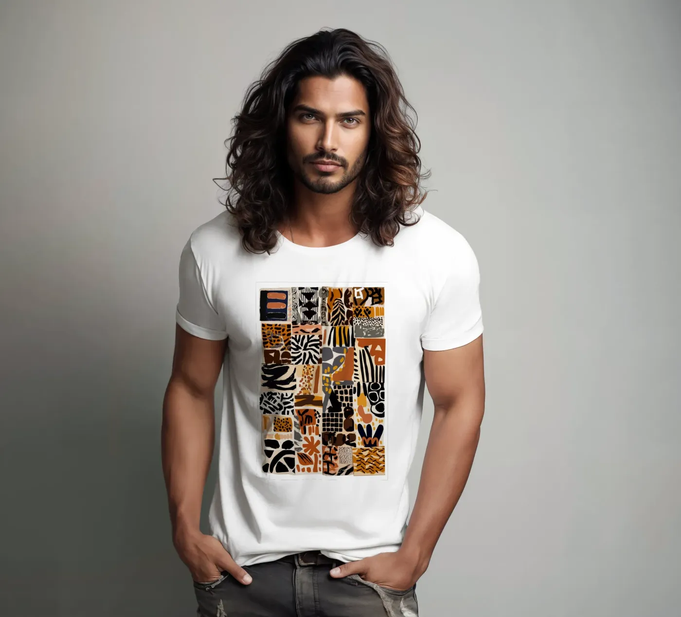 Afri Pattern t-shirt da treechild