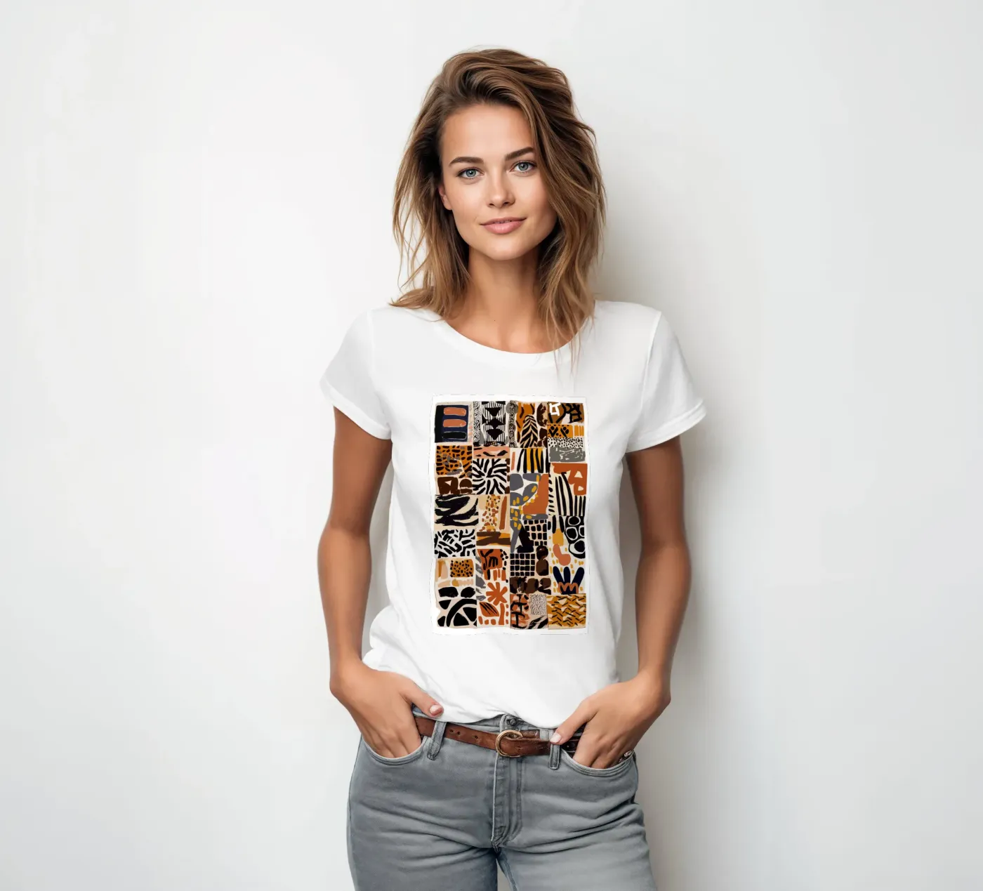 Afri Pattern t-shirt da donna da treechild