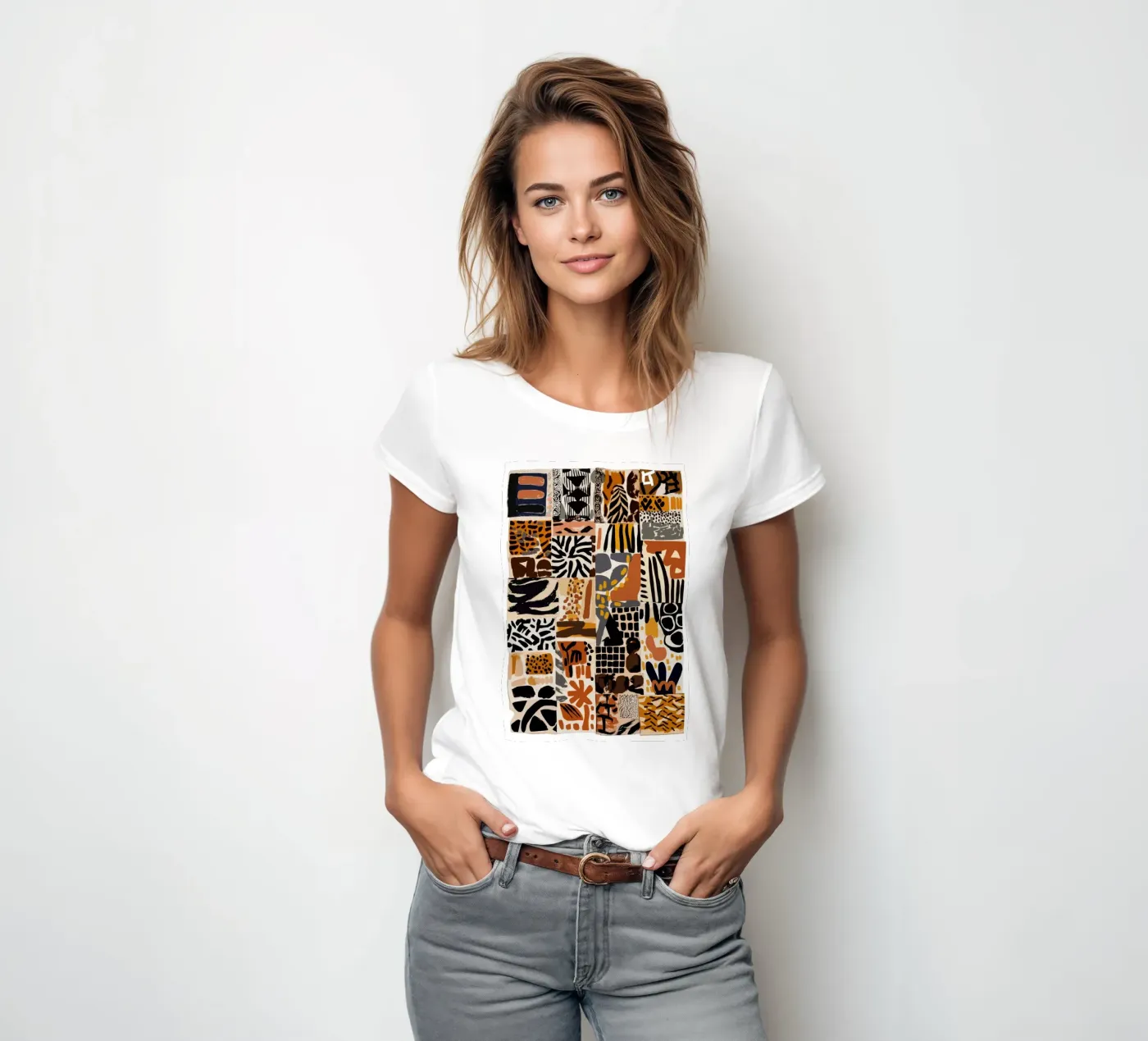 Afri Pattern t-shirt da donna da treechild