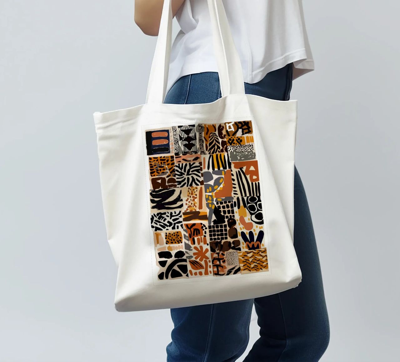 Afri Pattern borsa in juta da treechild