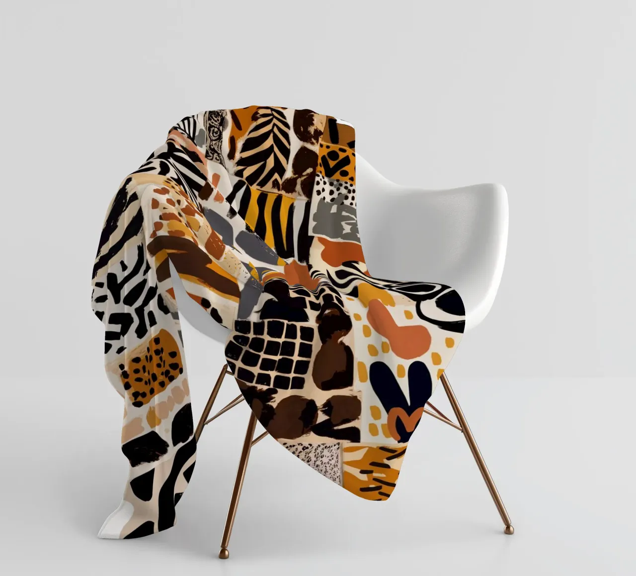 Afri Pattern Fleecedecke von treechild