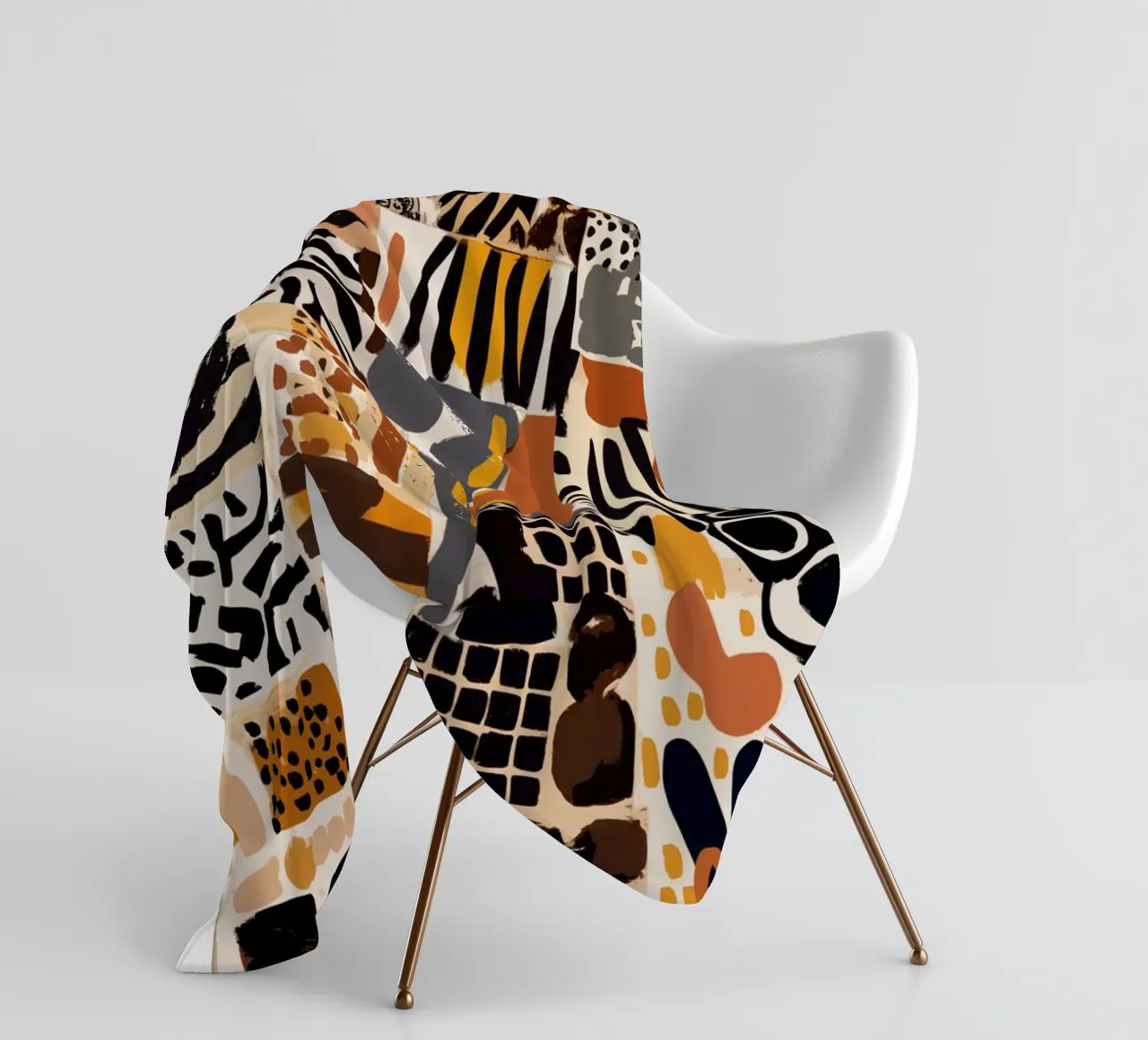 Afri Pattern Fleecedecke von treechild