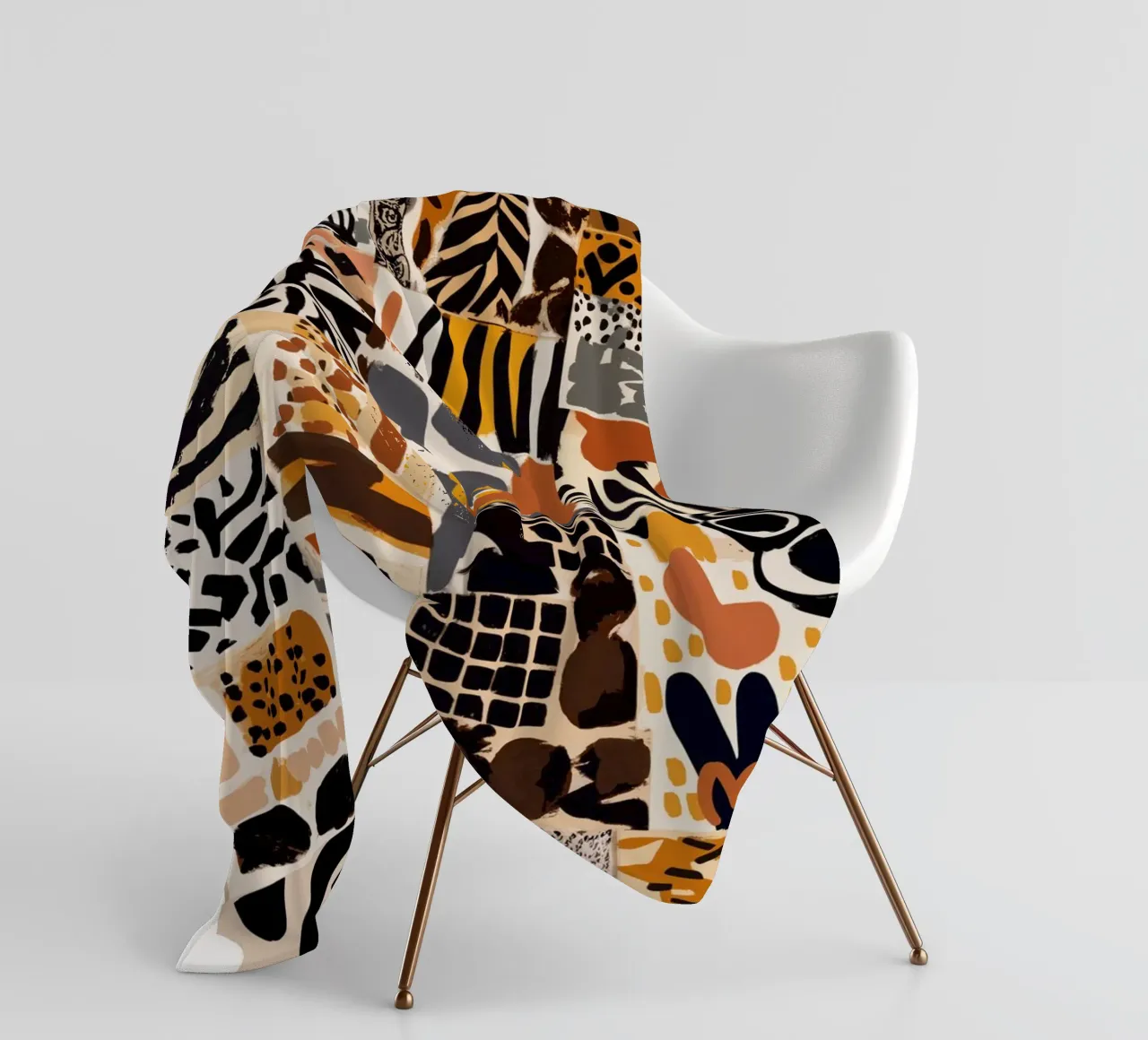 Afri Pattern Fleecedecke von treechild