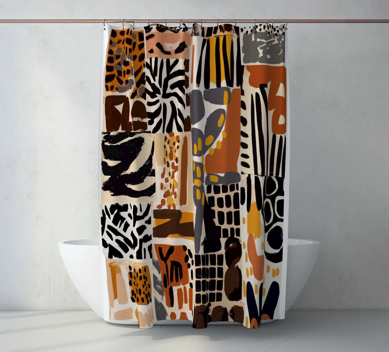 Afri Pattern tenda da doccia da treechild