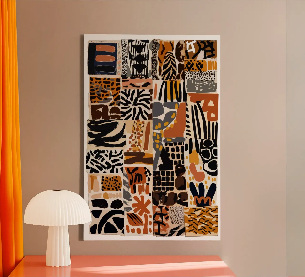 Afri Pattern tela con Cornice a cassetta da treechild