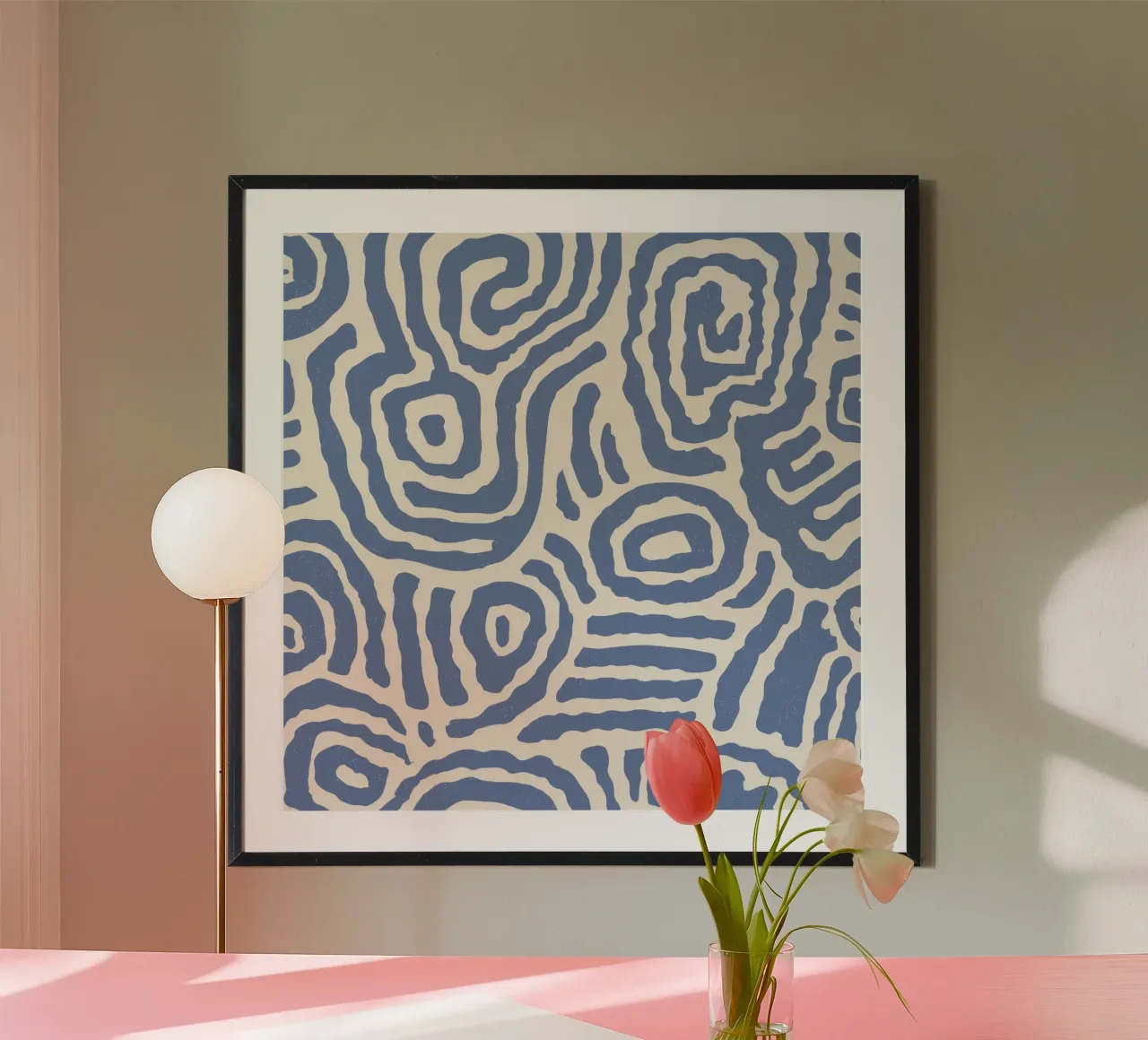 Pillow Pattern No 03 Poster mit Kunststoffrahmen von treechild