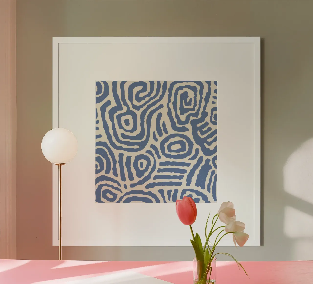 Pillow Pattern No 03 Poster mit Kunststoffrahmen von treechild
