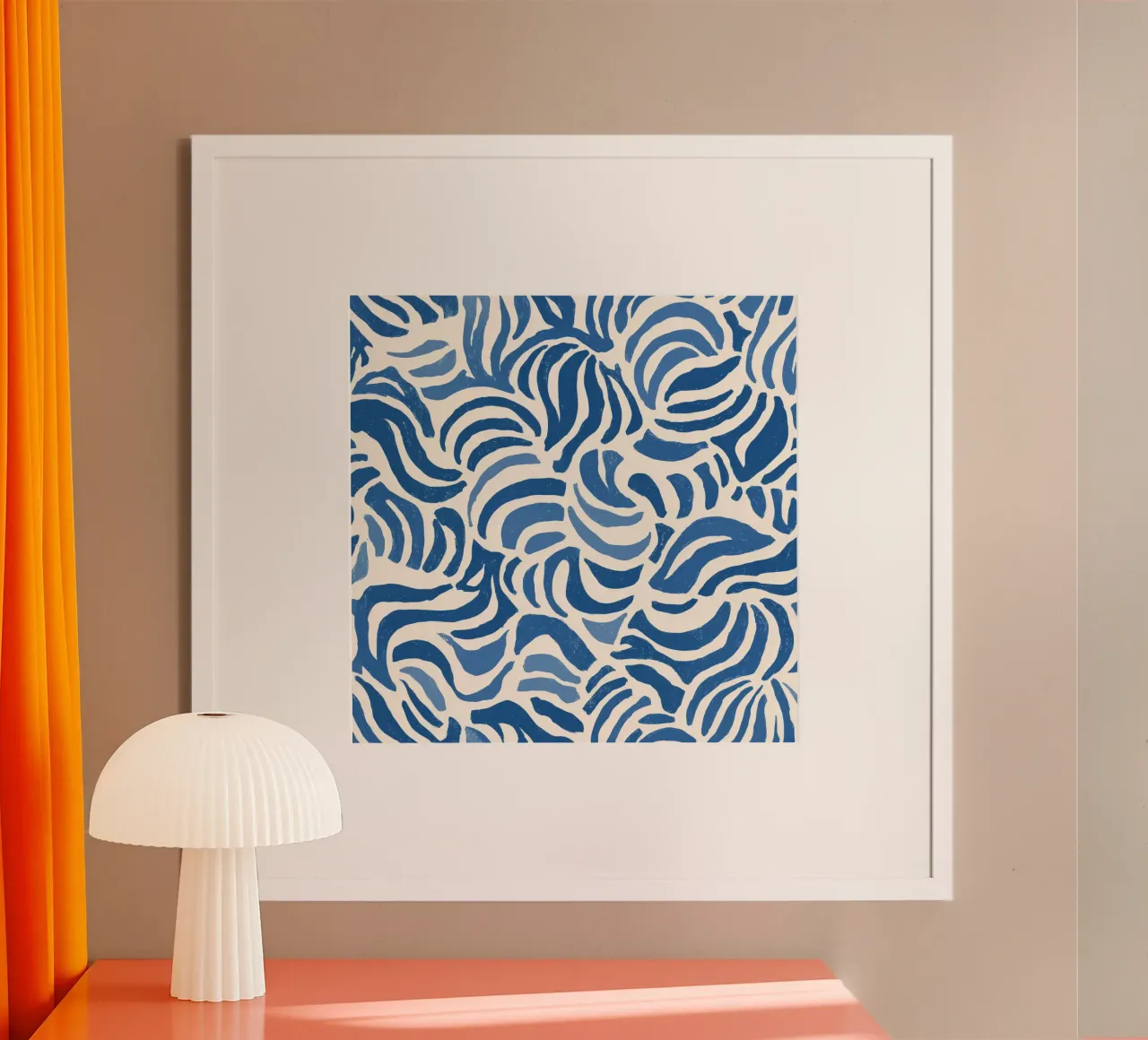 Pillow Pattern No 04 poster con telaio in legno da treechild