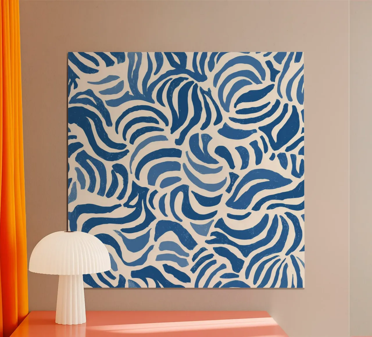 Pillow Pattern No 04 poster con telaio in legno da treechild