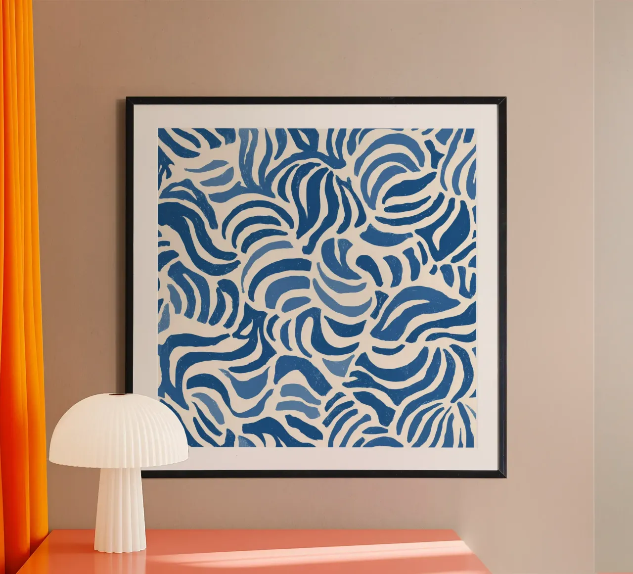 Pillow Pattern No 04 poster con telaio in legno da treechild