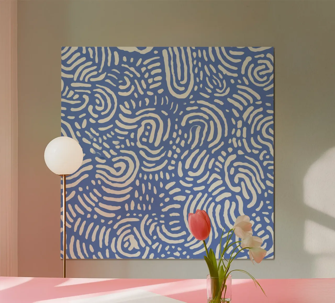 Pillow Pattern No 05 poster con telaio in plastica da treechild