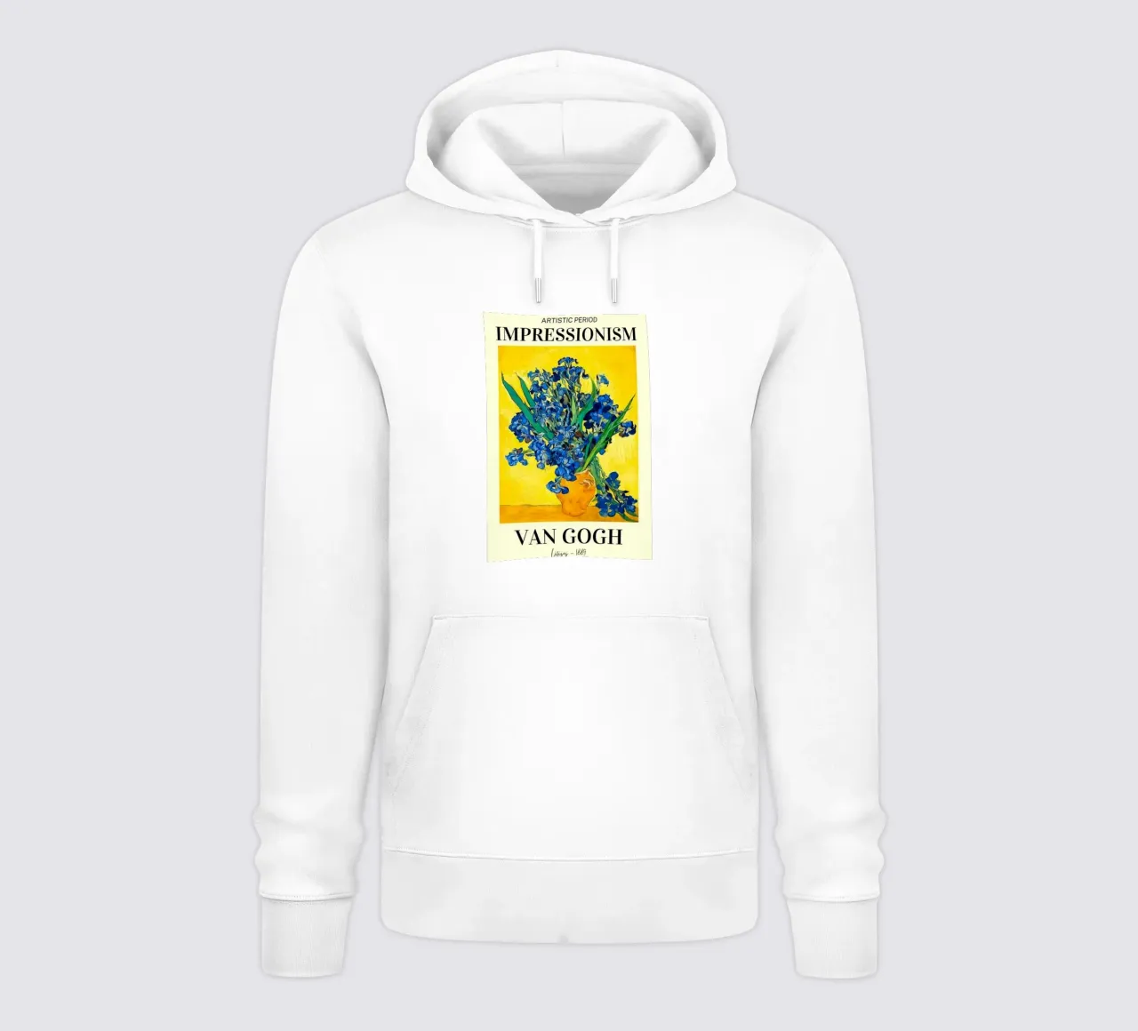 vaso con fiori di iris felpa con cappuccio da Piper Shop Oke