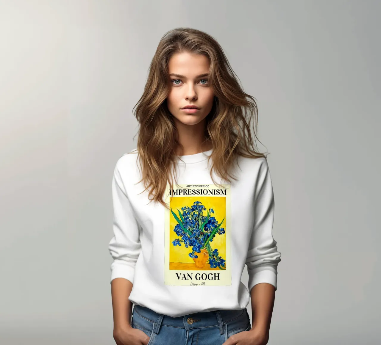 vaso con fiori di iris felpa da Piper Shop Oke