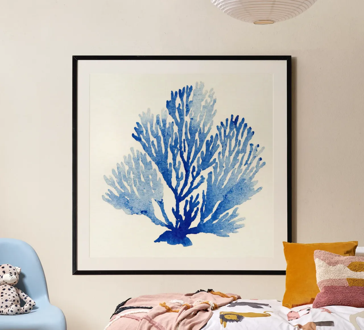 Pillow Pattern No 06 poster con telaio in plastica da treechild