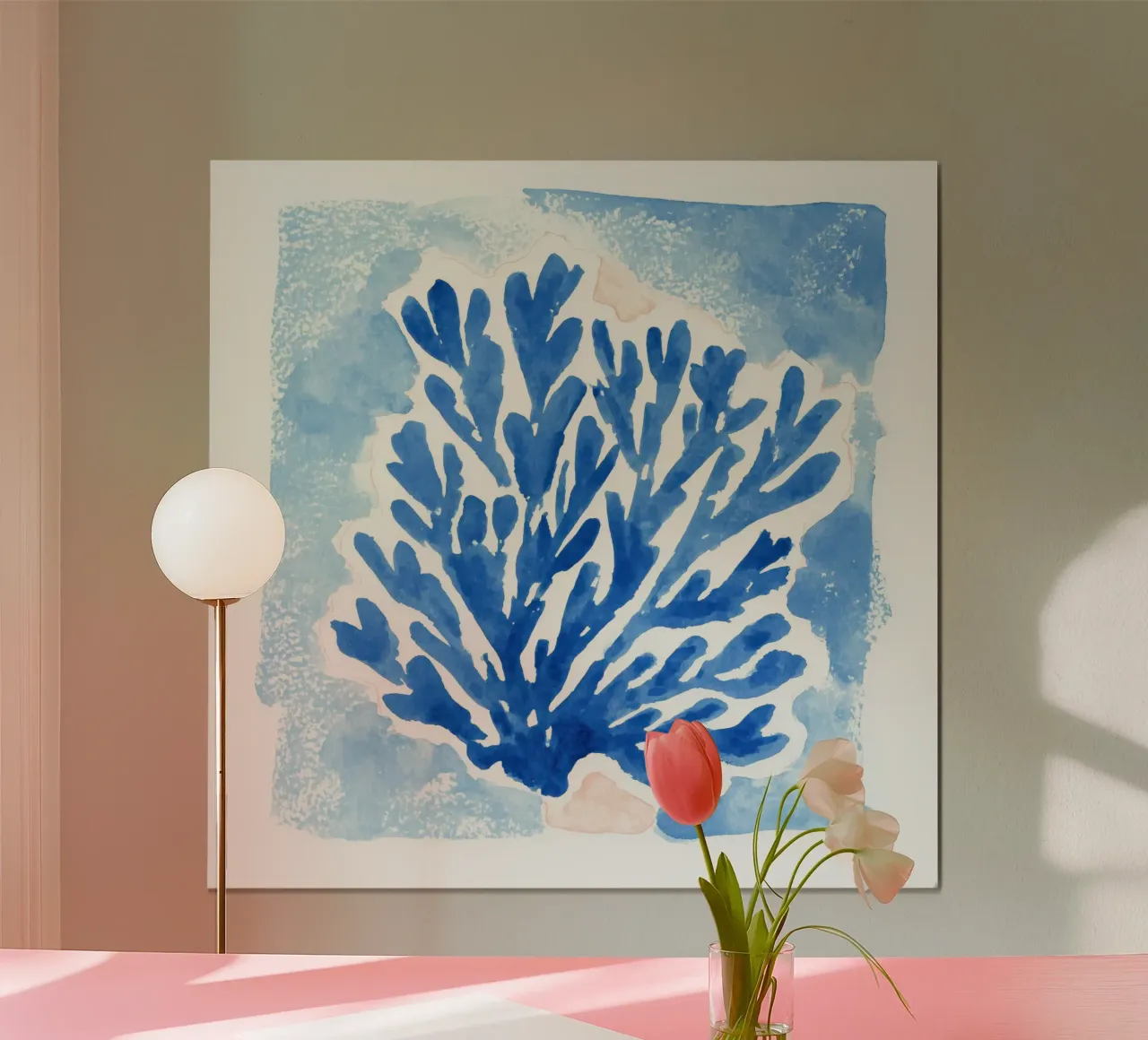 Pillow Pattern No 07 poster con telaio in plastica da treechild