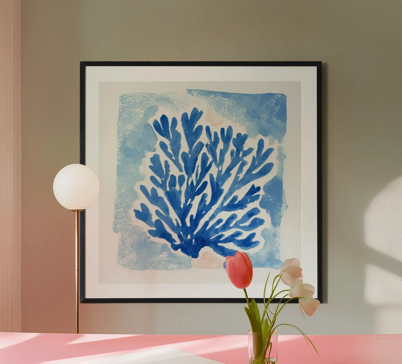 Pillow Pattern No 07 poster con telaio in plastica da treechild