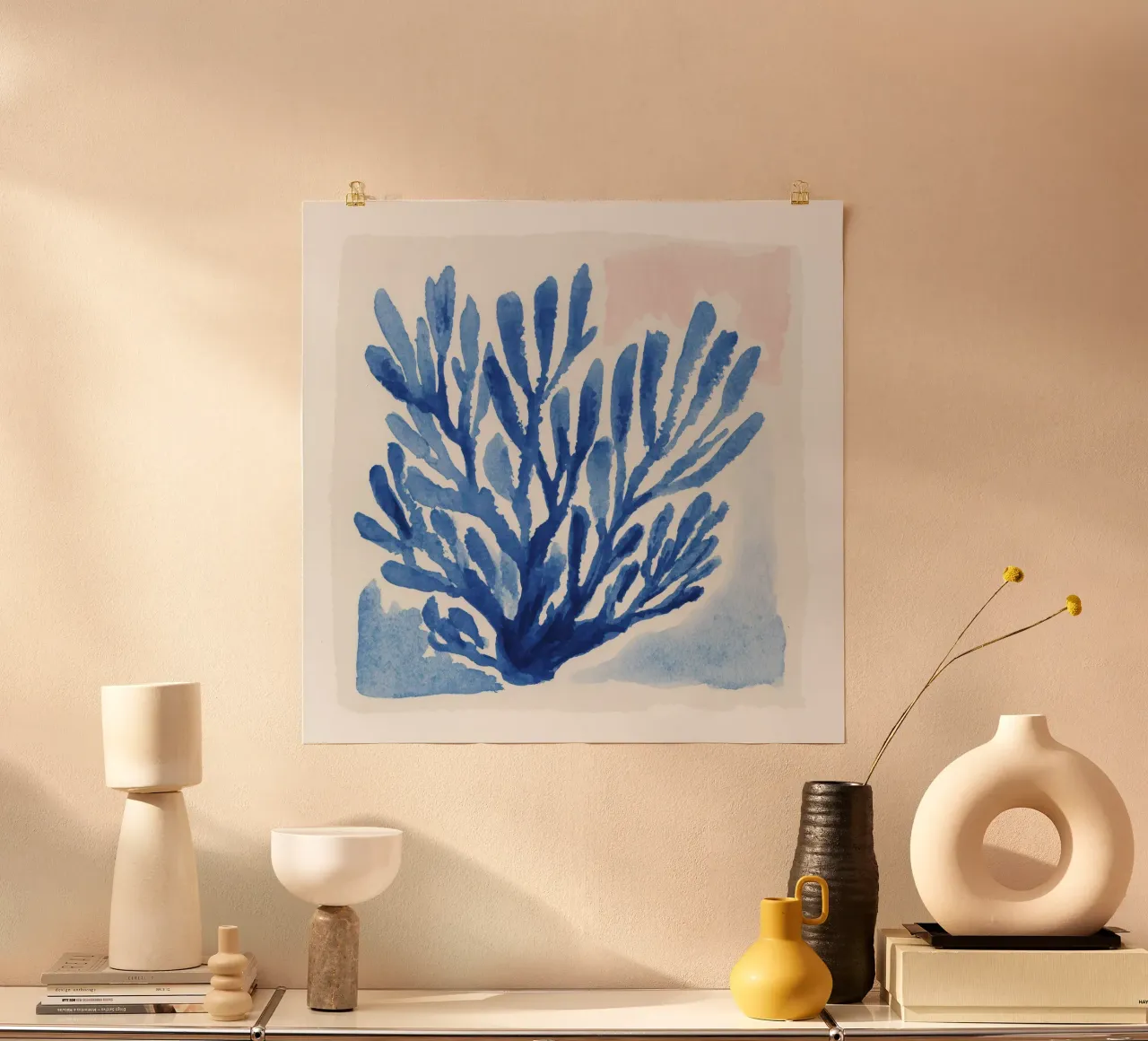 Pillow Pattern No 08 poster con telaio in alluminio da treechild