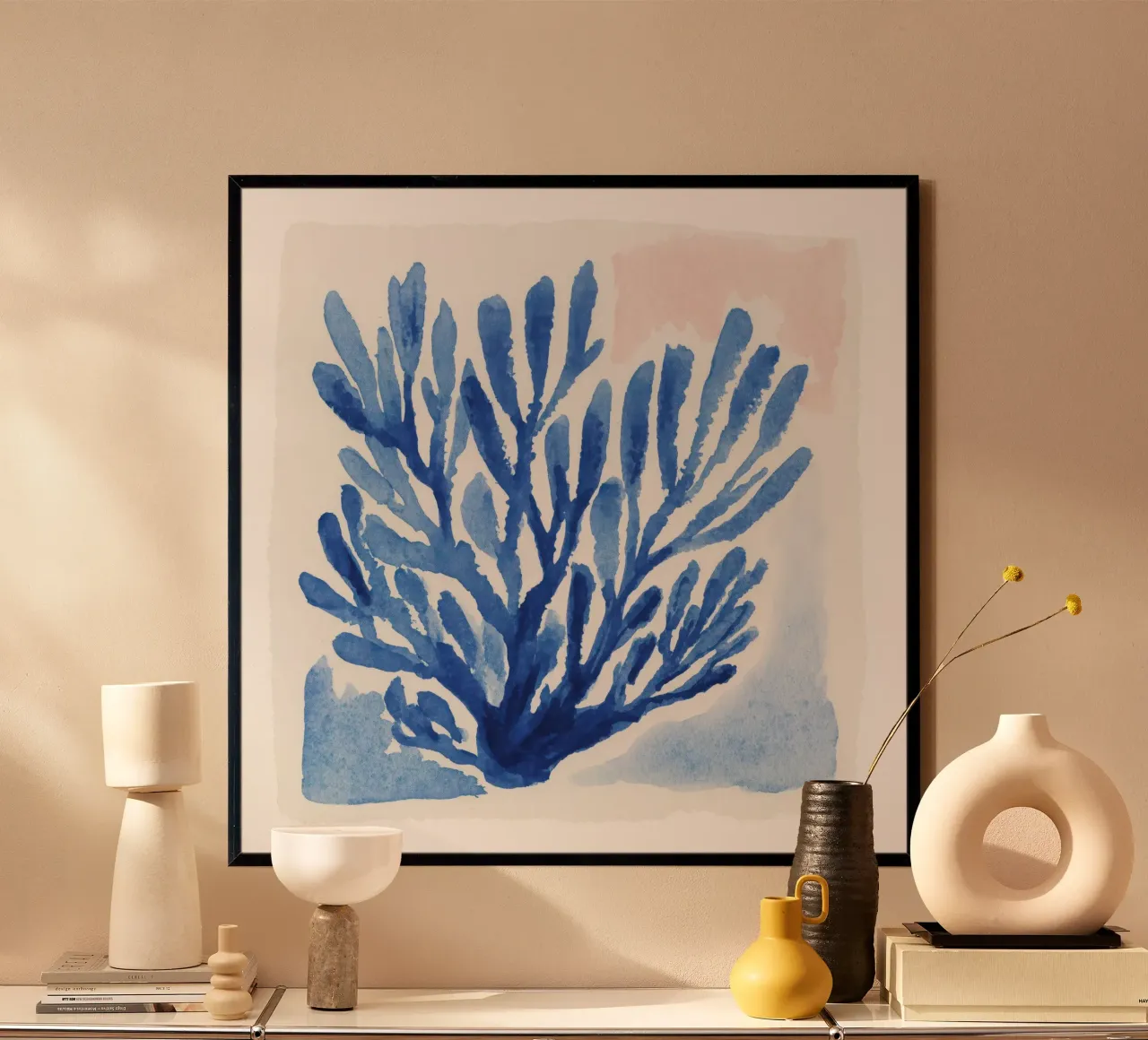 Pillow Pattern No 08 poster con telaio in alluminio da treechild