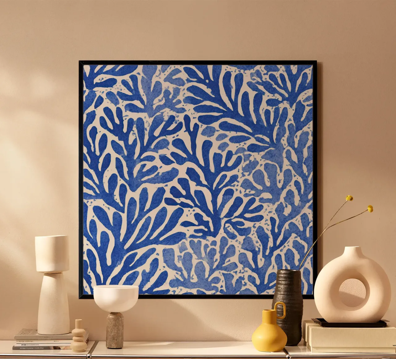 Pillow Pattern No 09 poster con telaio in alluminio da treechild