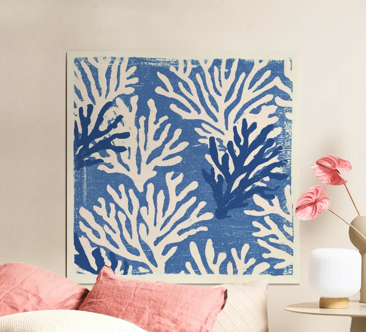 Pillow Pattern No 10 poster con telaio in alluminio da treechild