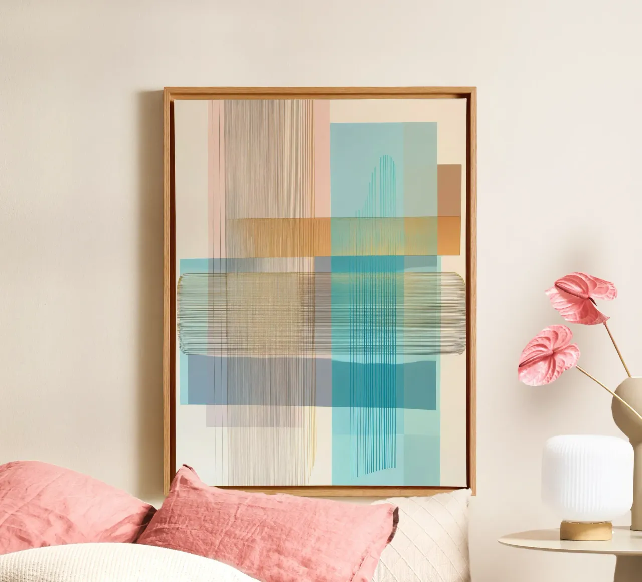 Abstract modern tela con Cornice a cassetta da Imagine