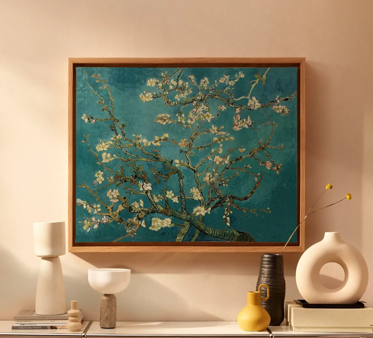 mandorli in fiore all'inizio della stagione tela con Cornice a cassetta da Piper Shop Oke