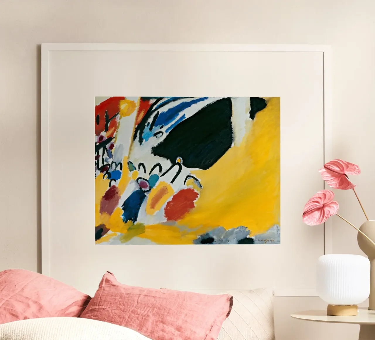 Wassily Kandinsky - Konzert - Abstrakte Kunst Poster mit Aluminium Rahmen von Aesthetic Muse