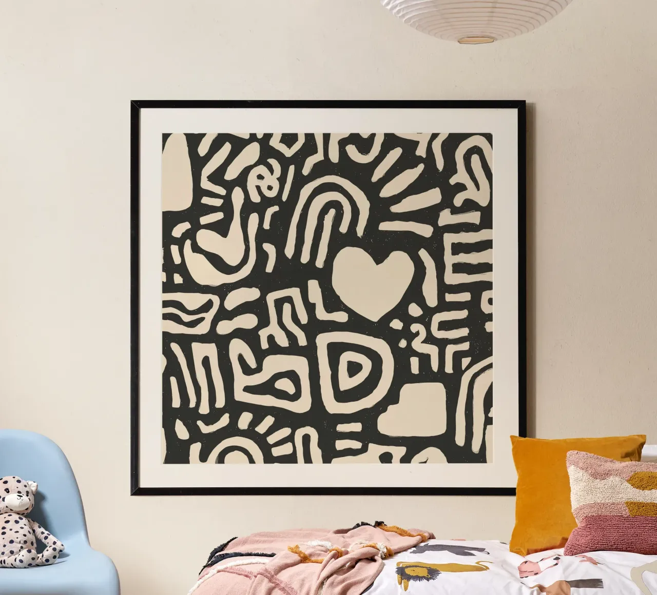 Pillow Pattern No 13 poster con telaio in plastica da treechild