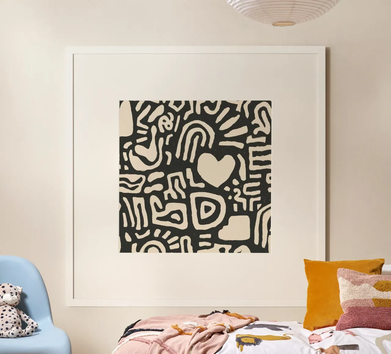 Pillow Pattern No 13 poster con telaio in plastica da treechild