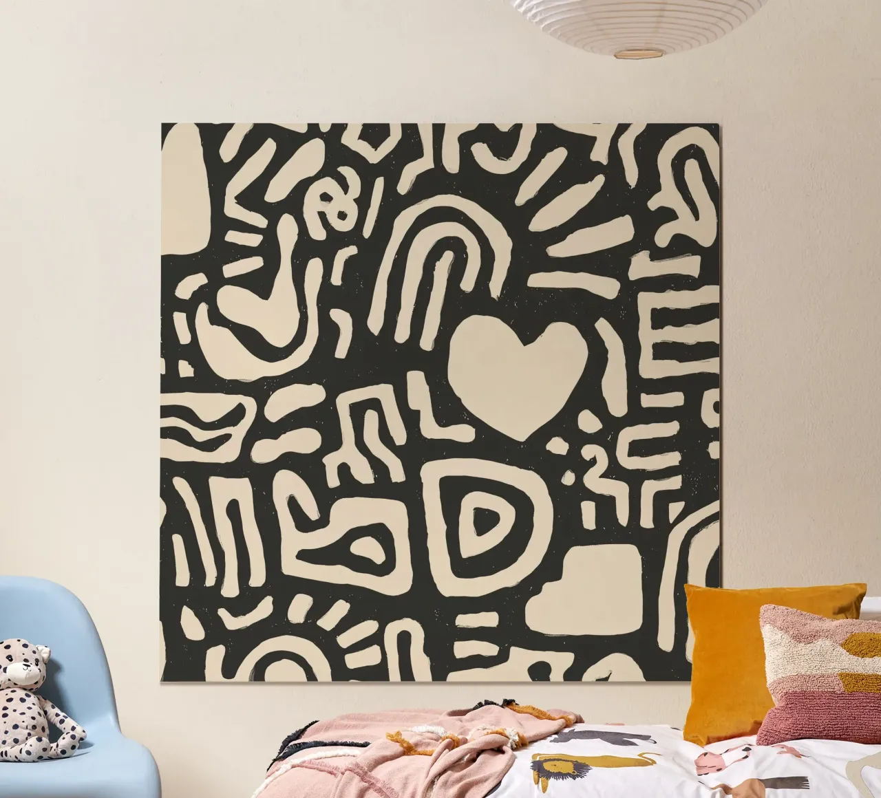 Pillow Pattern No 13 poster con telaio in plastica da treechild