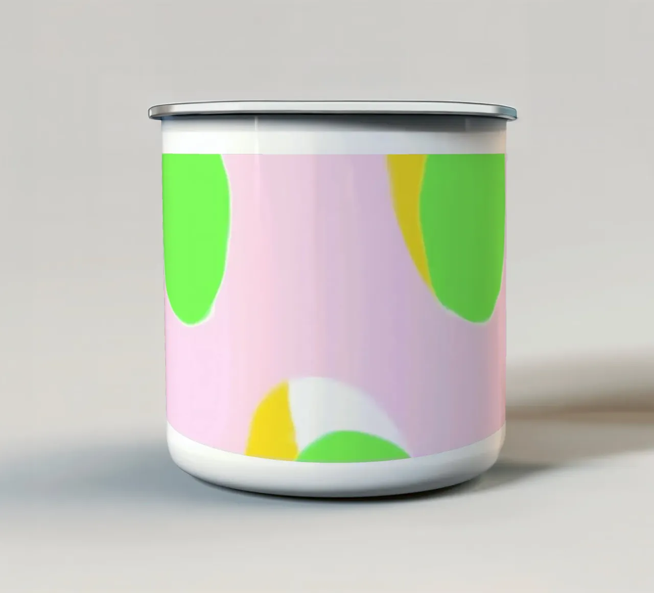 Abstract Pattern Emaille Tasse von Metron