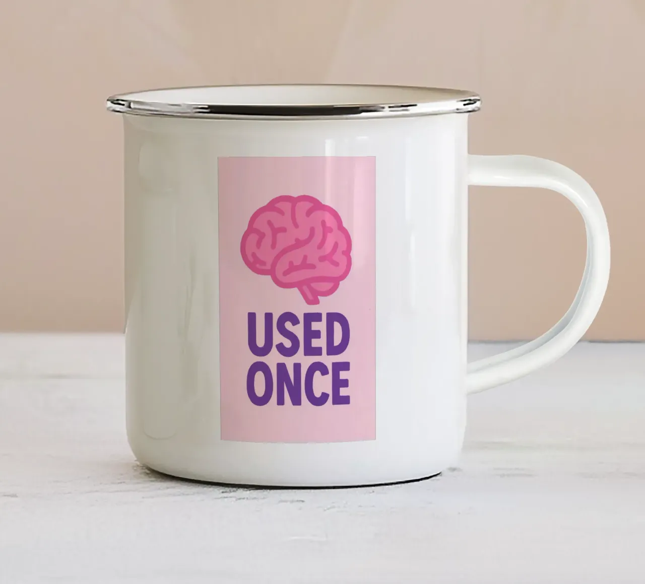Used Once tazza in smalto da treechild