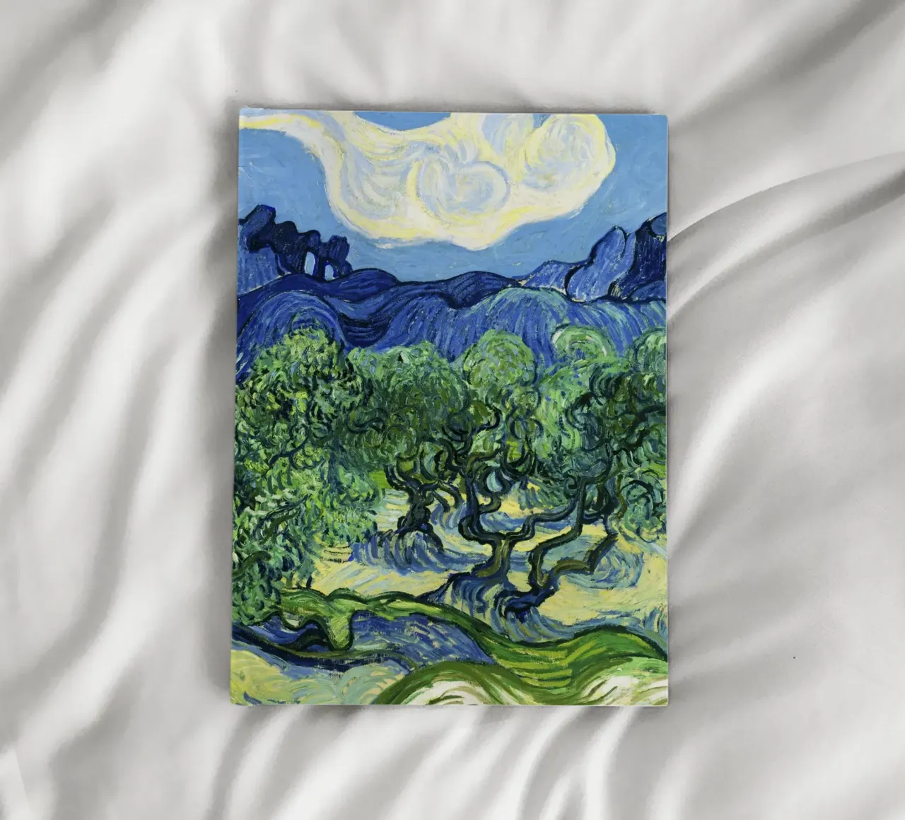 Olive Trees with the Alpilles in the Background by Vincent v notebook by Classic Art Prints