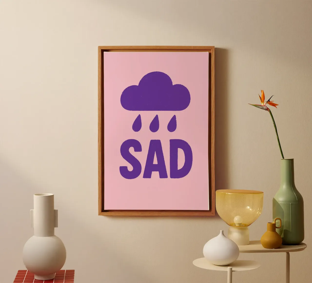 Sad canvas met Baklijst van treechild