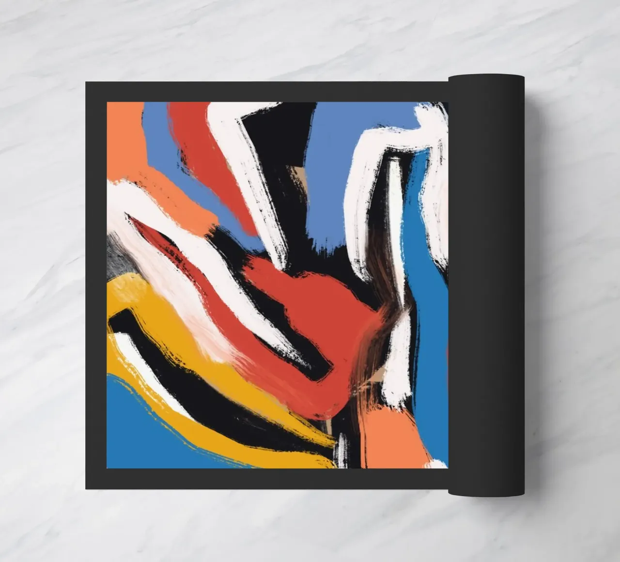 Brushstrokes composition doormat by Little Dean
