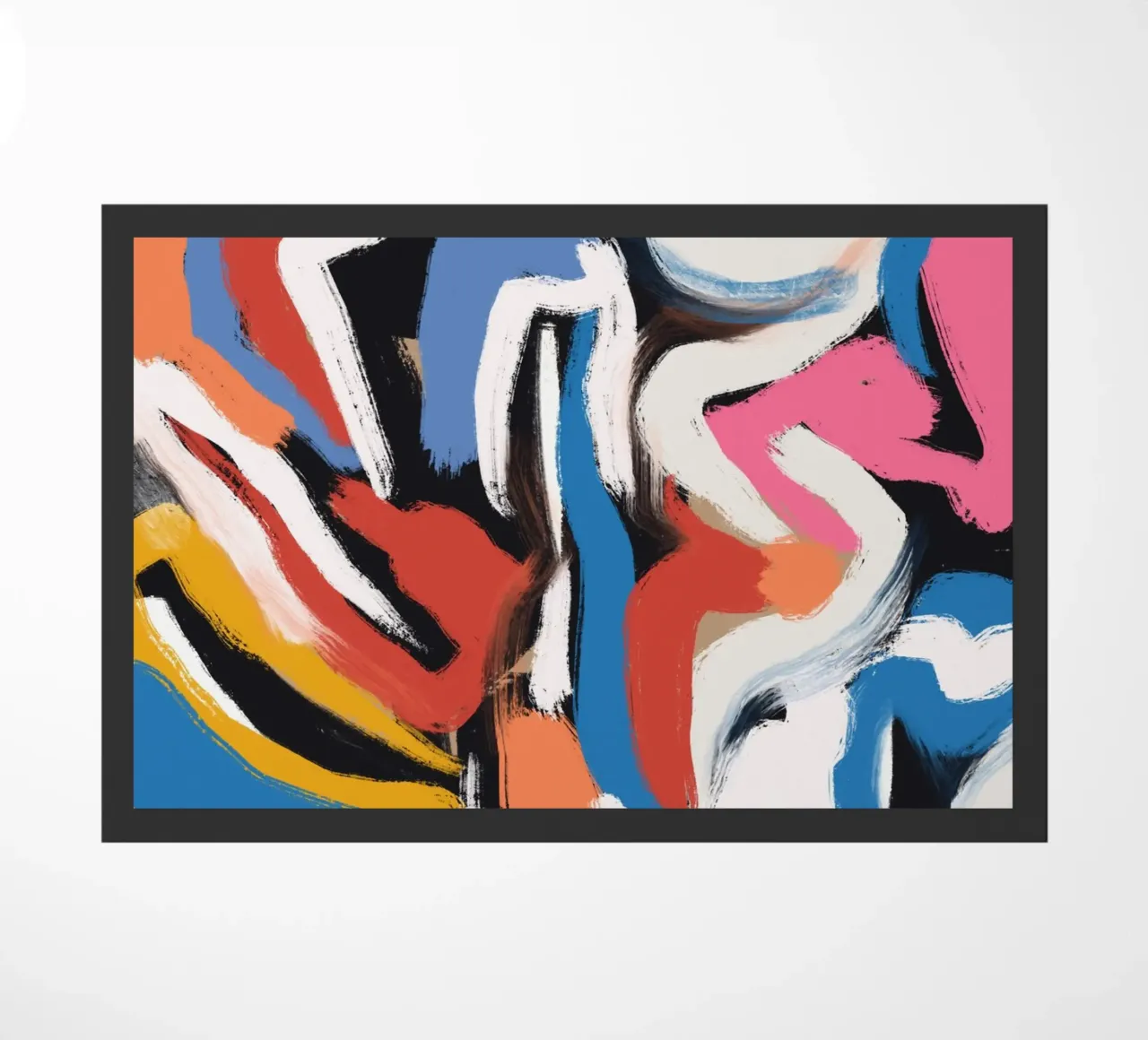 Brushstrokes composition doormat by Little Dean