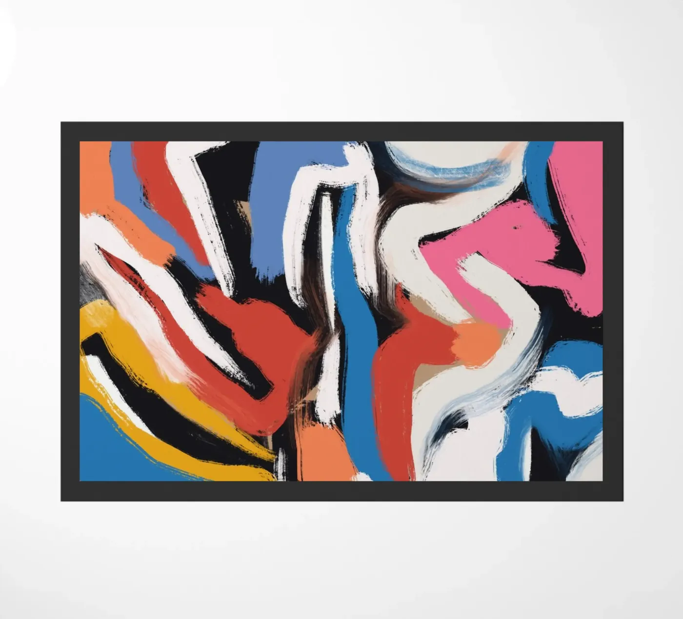 Brushstrokes composition doormat by Little Dean