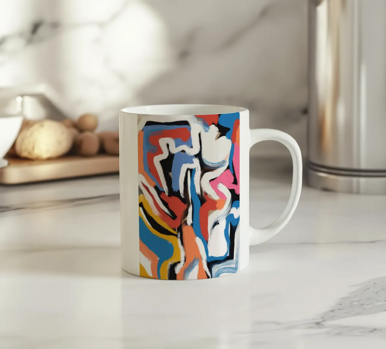 Composizione di pennellate tazza in ceramica da Little Dean
