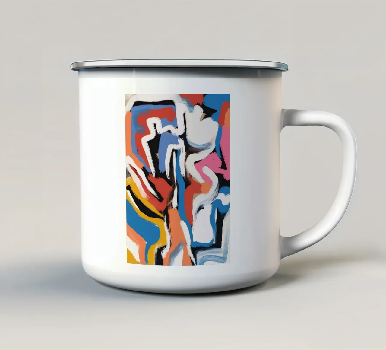 Composizione di pennellate tazza in smalto da Little Dean
