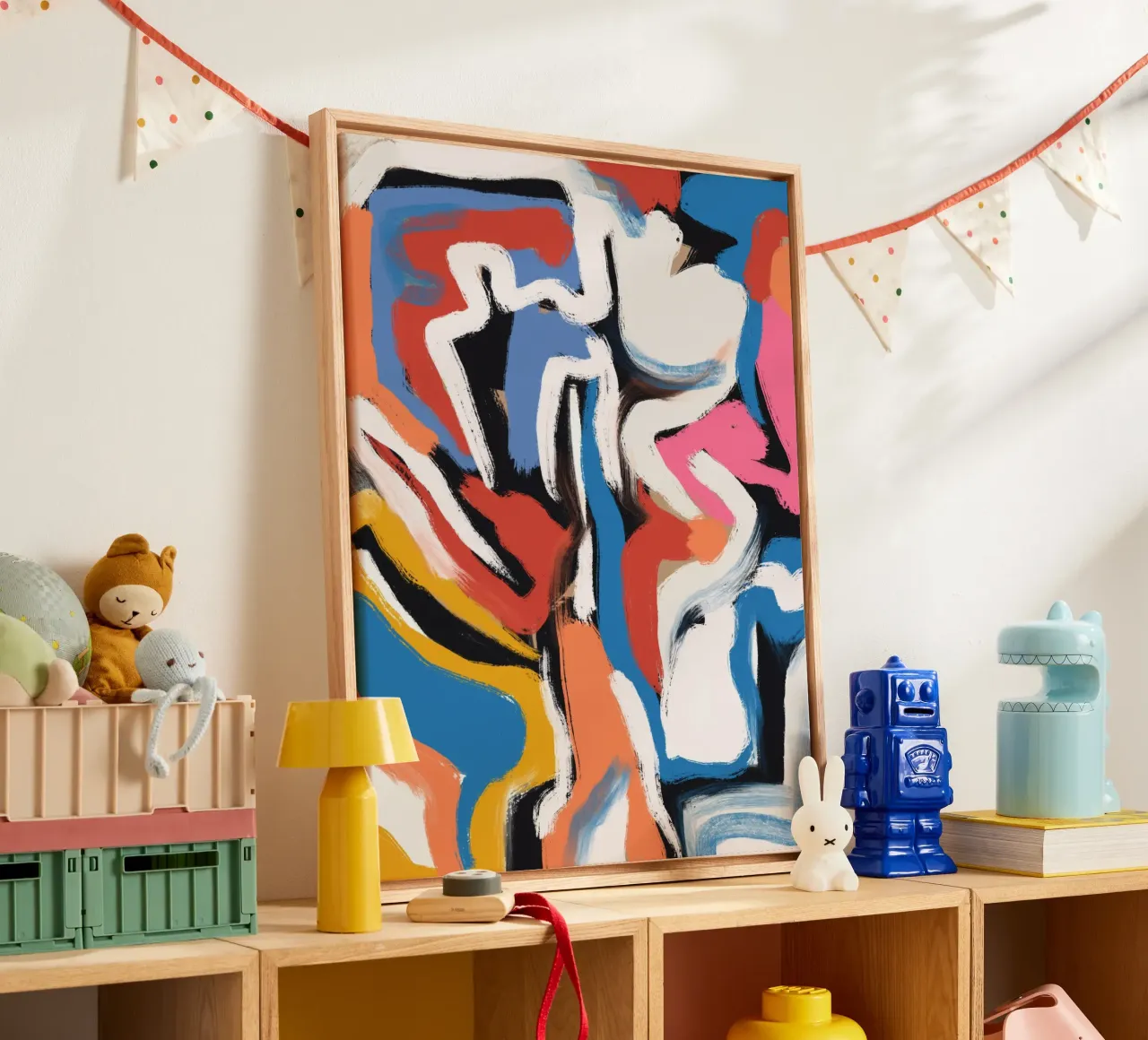 Composition des coups de pinceau toile de Little Dean