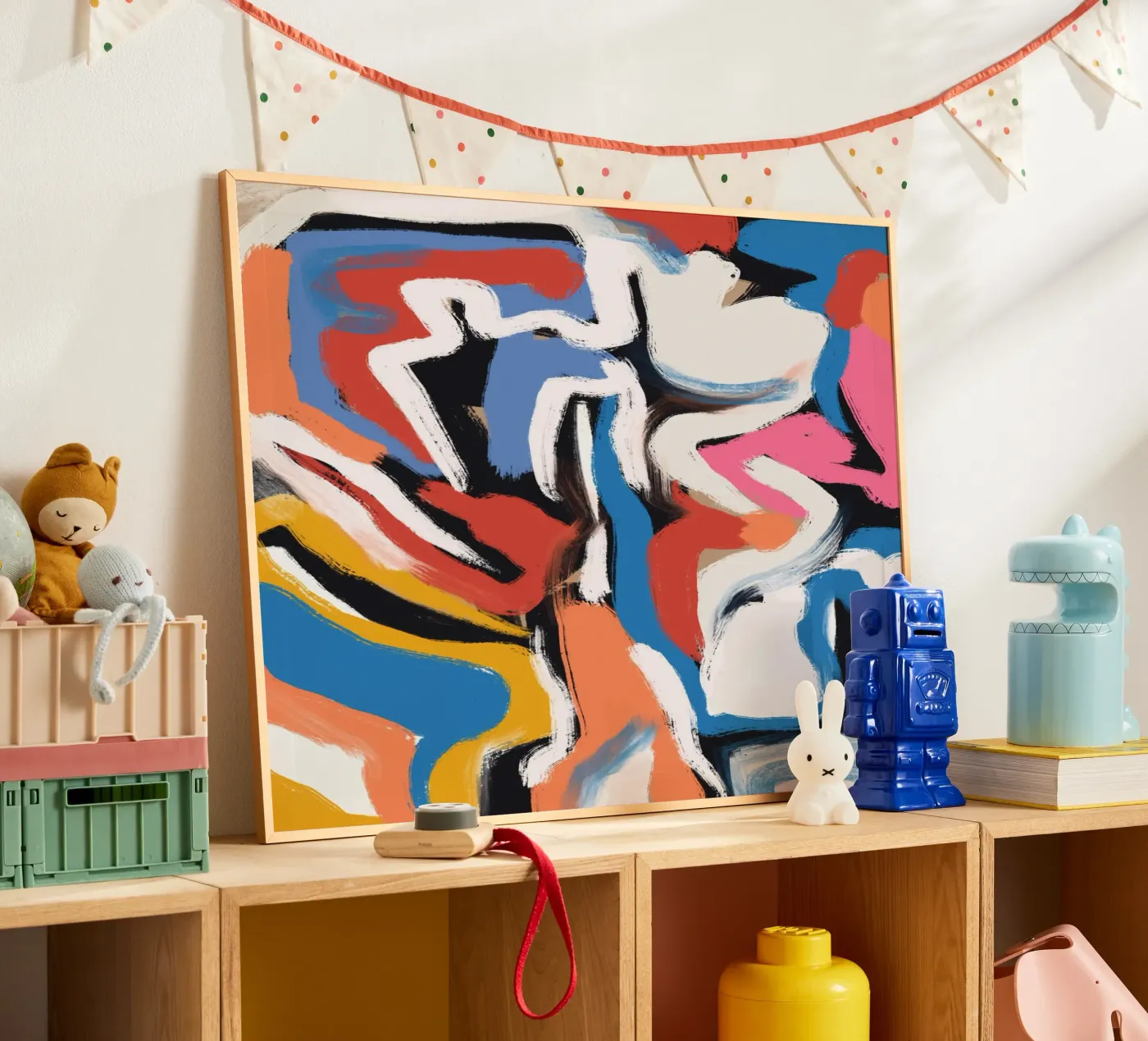 Brushstrokes composition poster by Little Dean