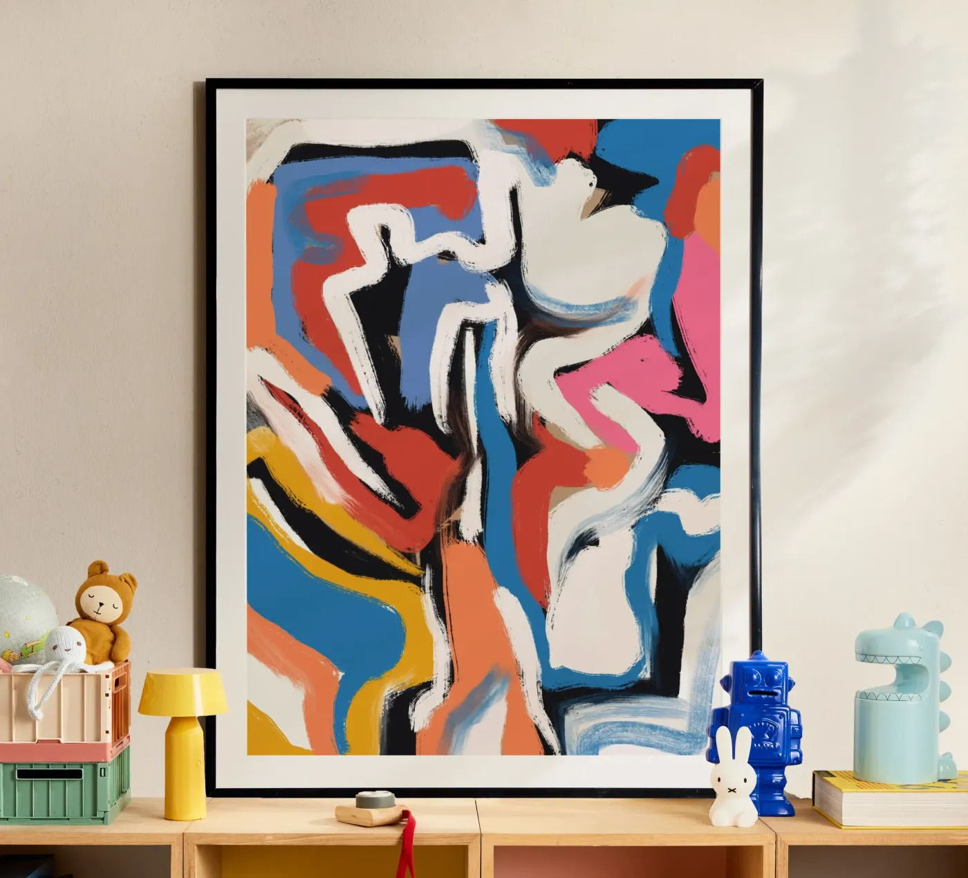 Brushstrokes composition poster by Little Dean