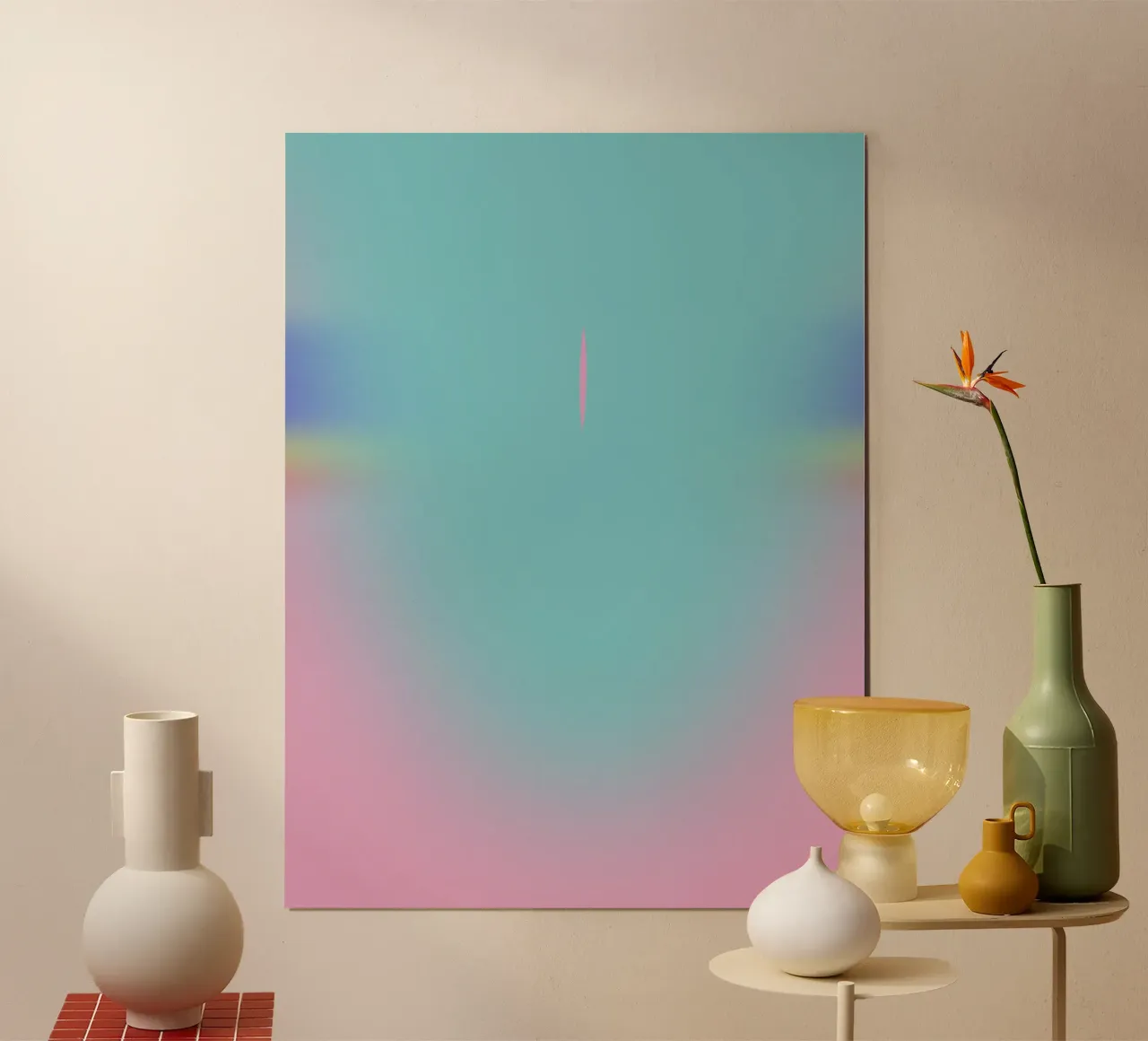 Apertura turchese poster con telaio in alluminio da Little Dean