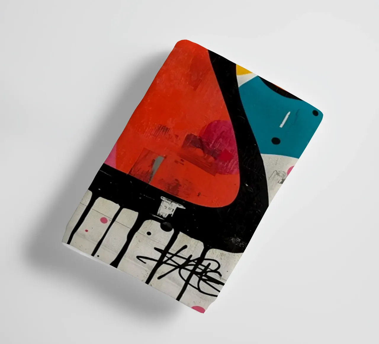 Abstract Painting with Geometric Shapes and Dripping Paint towel by DesignDoodle