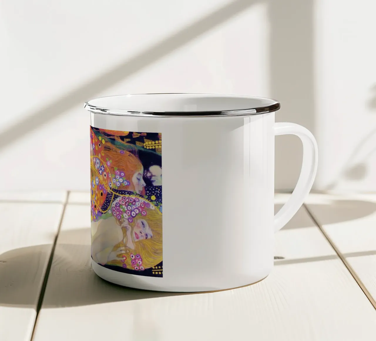 Serpenti d'acqua II di Gustav Klimt (1907) tazza in smalto da Venus Art