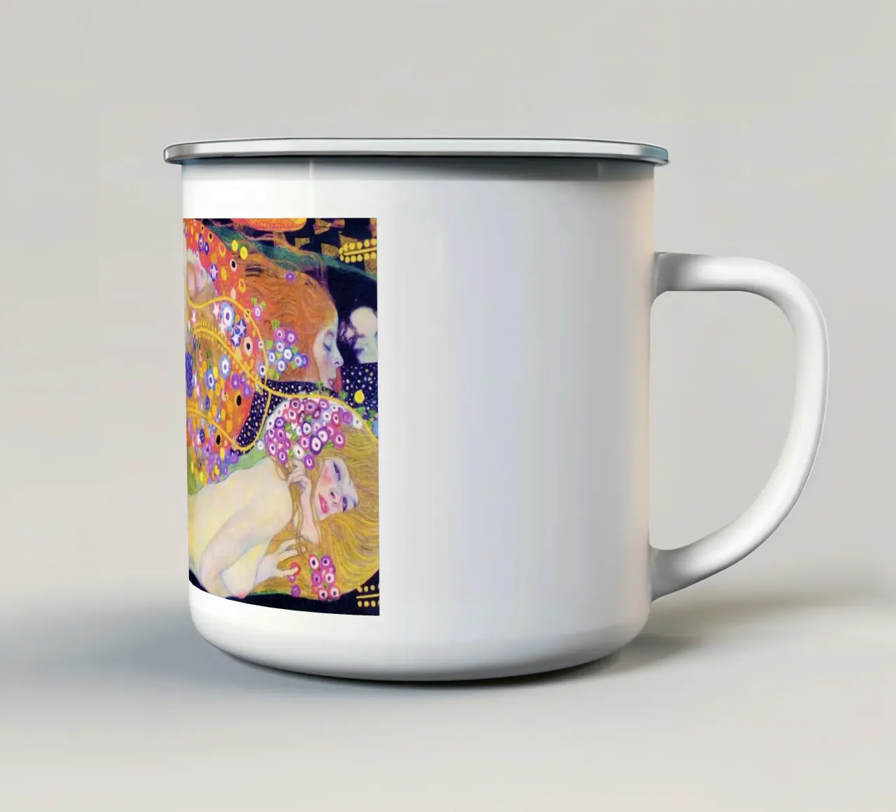Serpenti d'acqua II di Gustav Klimt (1907) tazza in smalto da Venus Art