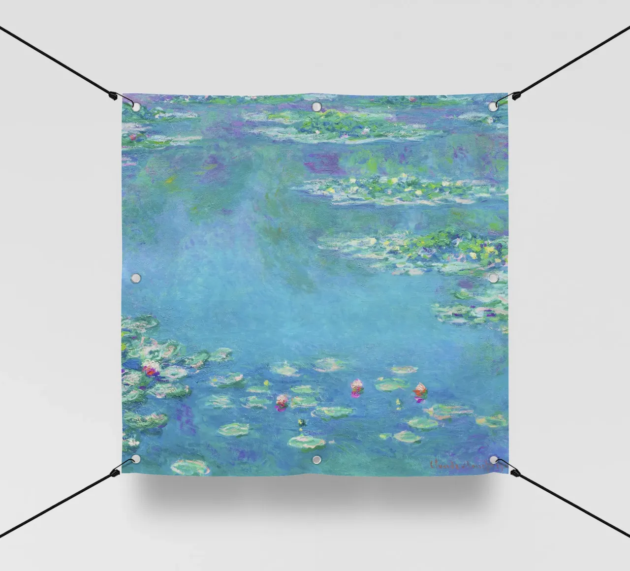Ninfee di Claude Monet (1840-1926) telo in pvc da Venus Art