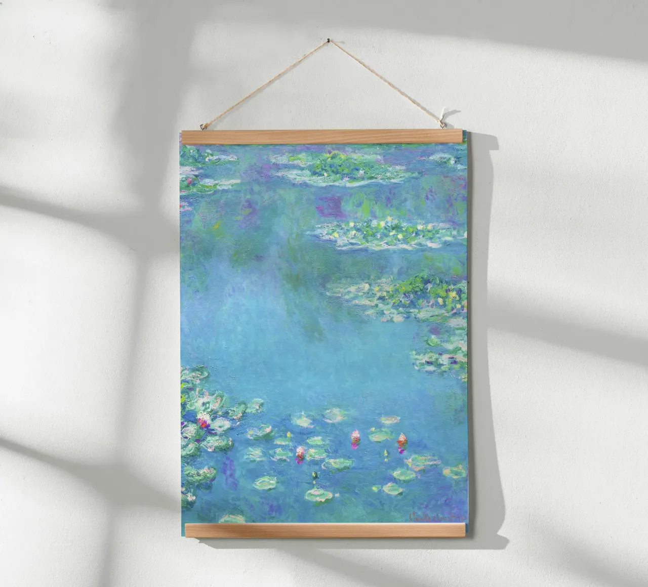 Ninfee di Claude Monet (1840-1926) poster con telaio in alluminio da Venus Art