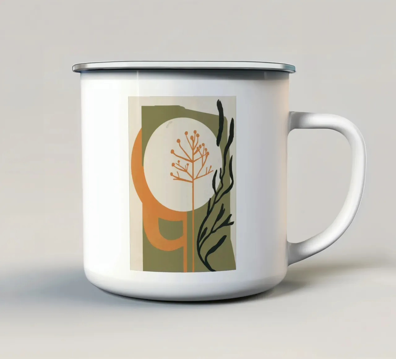 Pianta solare astratta tazza in smalto da Lyra Glaze